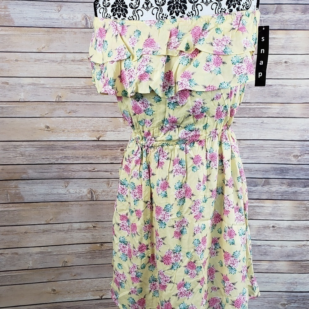 SNAP strapless dress